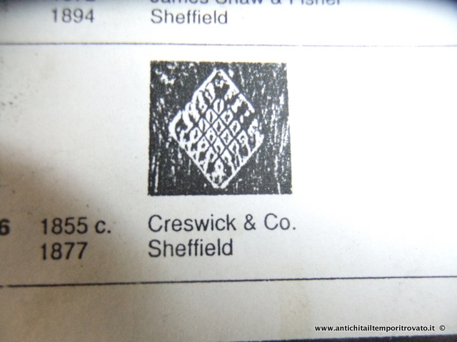 Marchio dell Marchio di Creswick & Co. Argentieri della città di Sheffield