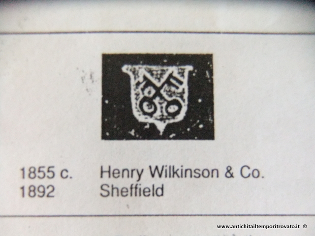 Punzone dell Henry Wilkinson & Co. 1855/1892 Città di Sheffield