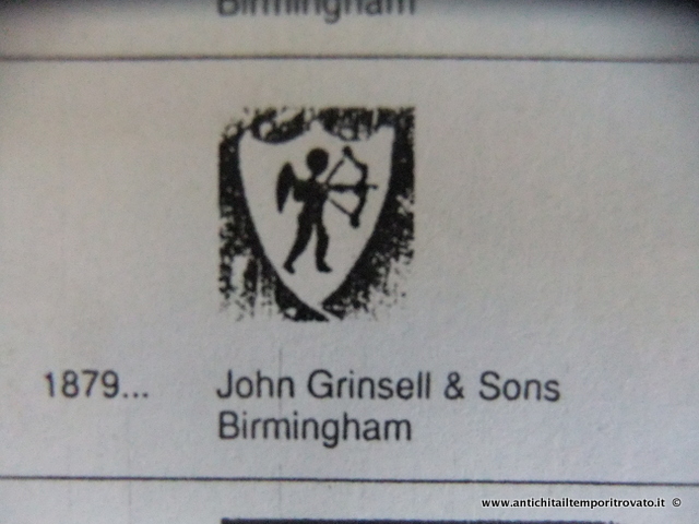 Marchio del 1879 di John Grinsell & Sons di Birmingham